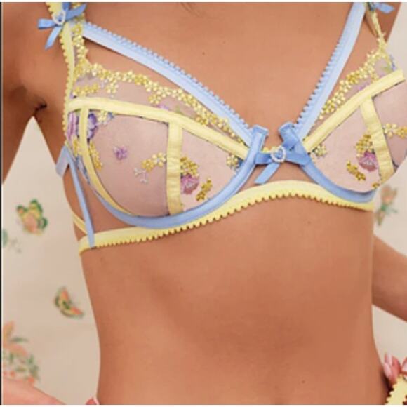 For Love & Lemons Other - NWT For Love and Lemon Lavender Meadows Underwire Bra SZ L  Sold out online